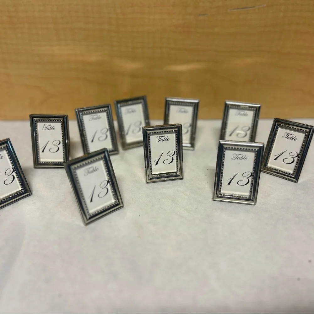 Wedding / Event /  Silver Table Number Frames Set